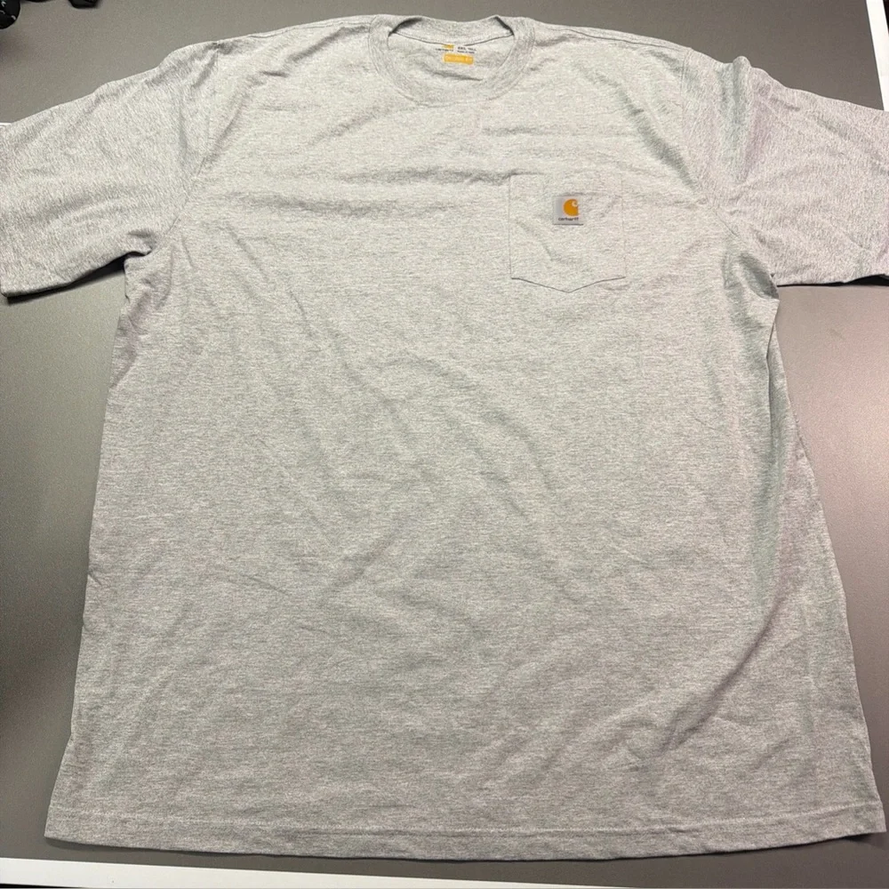 Carhartt‎ Men’s Gray Loose Fit Pocket Logo T-Shirt Size 2XL Tall